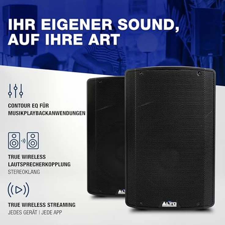 Alto Professional TX 412, Aktiver Standlautsprecher mit 700W, Bluetooth True Wireless Stereo, optimierter EQ-Steuerung – Bild 5