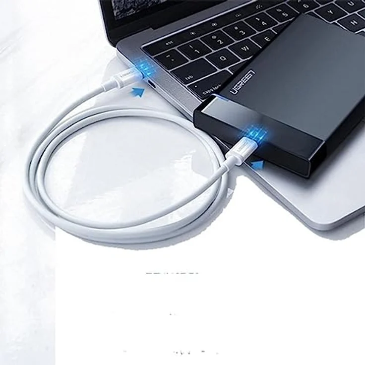 Ugreen USB-C to USB-C Kabel 1m, schnelles Laden und Datenübertragung bis 40 MB/s, weiß – Bild 3