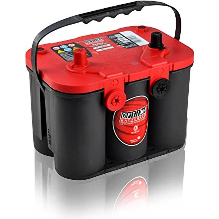 Optima Red Top RT U - 4.2, 12V 50Ah AGM Starterbatterie mit Spiralcell Technologie und 815 A Kälteprüfstrom – Bild 1