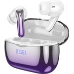 Hoko Bluetooth Kopfhörer Geräuschreduzierung 7Std. Akkulaufzeit Chromeffekt, Violett