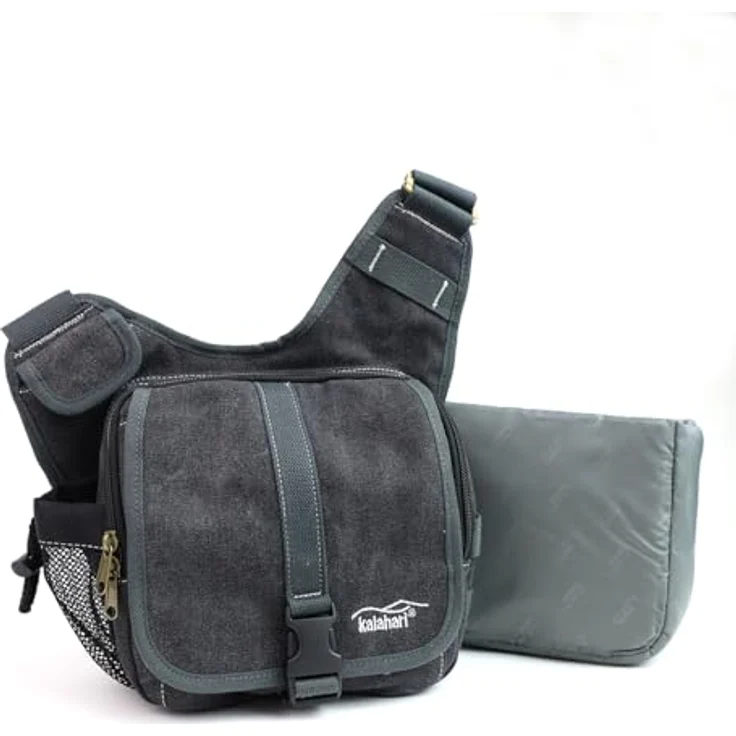 Kalahari K-51 Kikao Canvas Fototasche schwarz – Bild 6