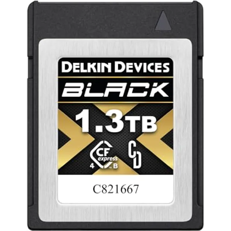 Delkin Devices CFexpress 4.0 Typ B 1,3 TB Speicherkarte, Schwarz, bis zu 3530 MB/s Lesen