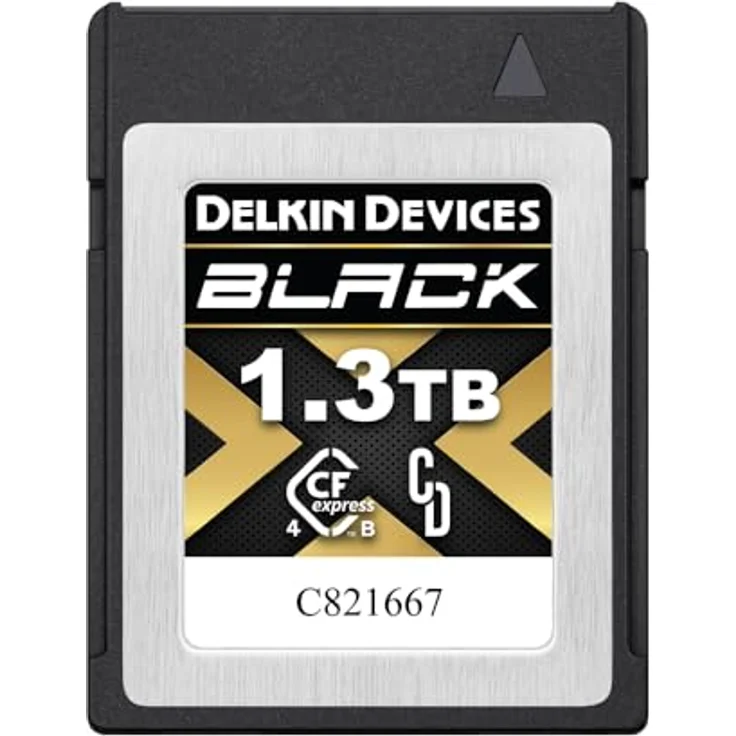 Delkin Devices CFexpress 4.0 Typ B 1,3 TB Speicherkarte, Schwarz, bis zu 3530 MB/s Lesen – Bild 1
