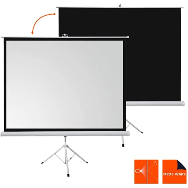 Celexon ivolum Stativleinwand 200 x 200cm,Leinwand Format 1:1, Heimkino Leinwand, Beamerleinwand,3D – Bild 6