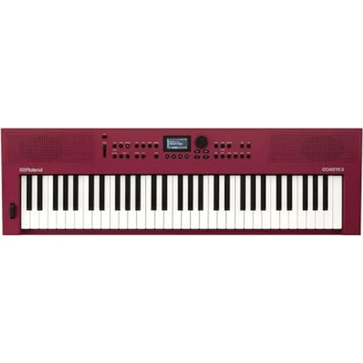 Roland GO:KEYS 3 Music Creation Keyboard | 61 Tasten | ZEN-Core Engine mit über 1000 internen Sounds | Integrierte Stereolautsprecher | Bluetooth Audio/MIDI – Dark Red
