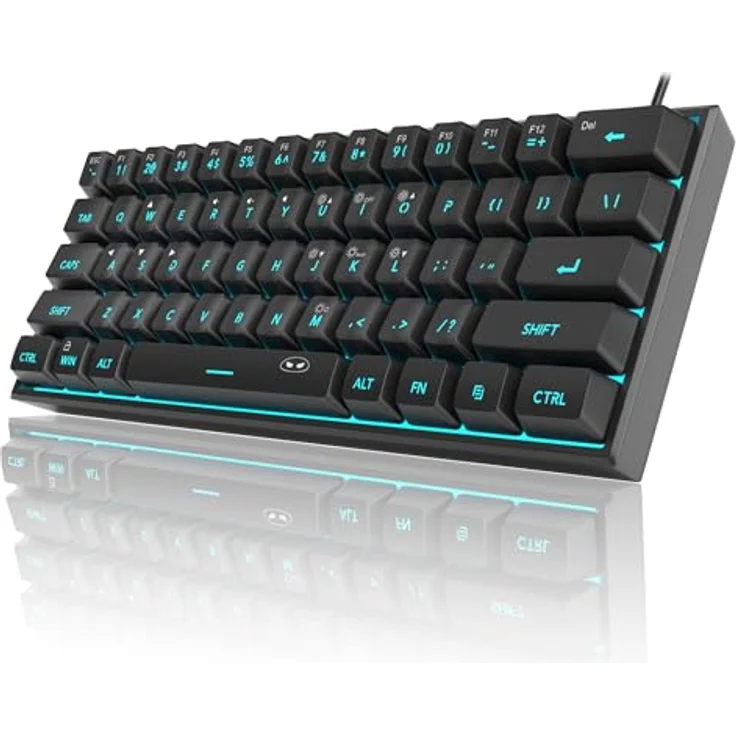 Magegee TS91, Kabelgebundene 60% Gaming-Tastatur mit RGB-Beleuchtung, Schwarz – Bild 8