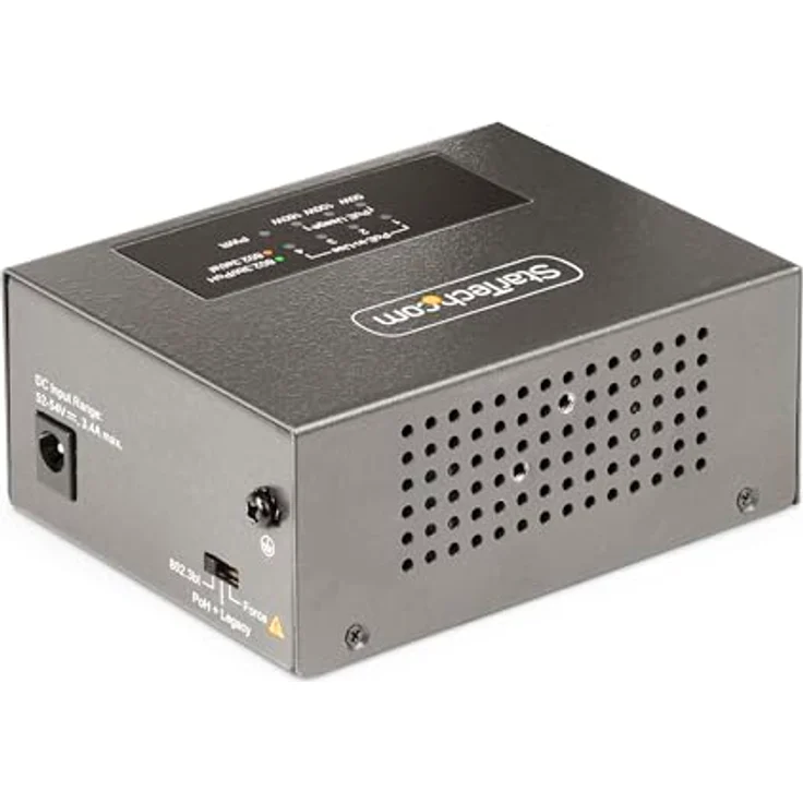 StarTech.com 4-Port Multi-Gigabit PoE++ Injector, 5/2.5G Ethernet (NBASE-T), PoE/PoE+/PoE++ (802.3af/802.3at/802.3bt), 160W Injektor, Wand-/DIN-Schienen Montage, PoE Adapter (AS445C-POE-INJECTOR) – Bild 2