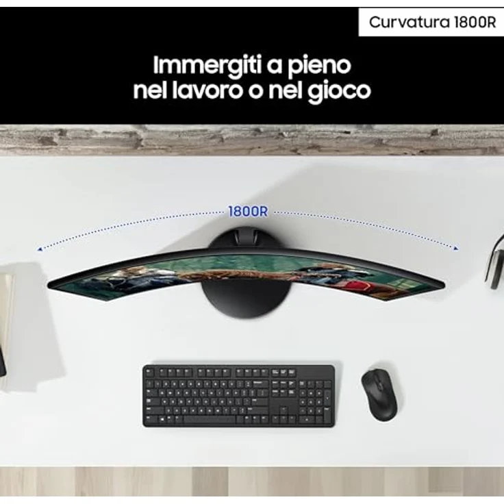 Samsung LS24D362GAUXEN, 24 Zoll Full HD Monitor mit gebogenem Bildschirm und Blaulichtreduzierung – Bild 3