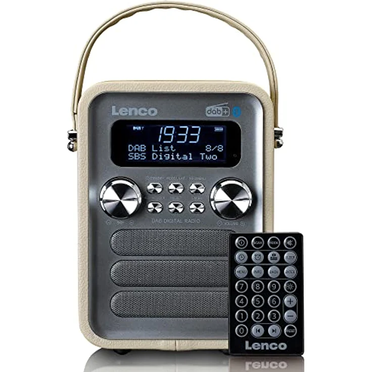 Lenco PDR-051 DAB+- FM-Radio, USB, Bluetooth, Akku-Funktion Taupe-Silber – Bild 2