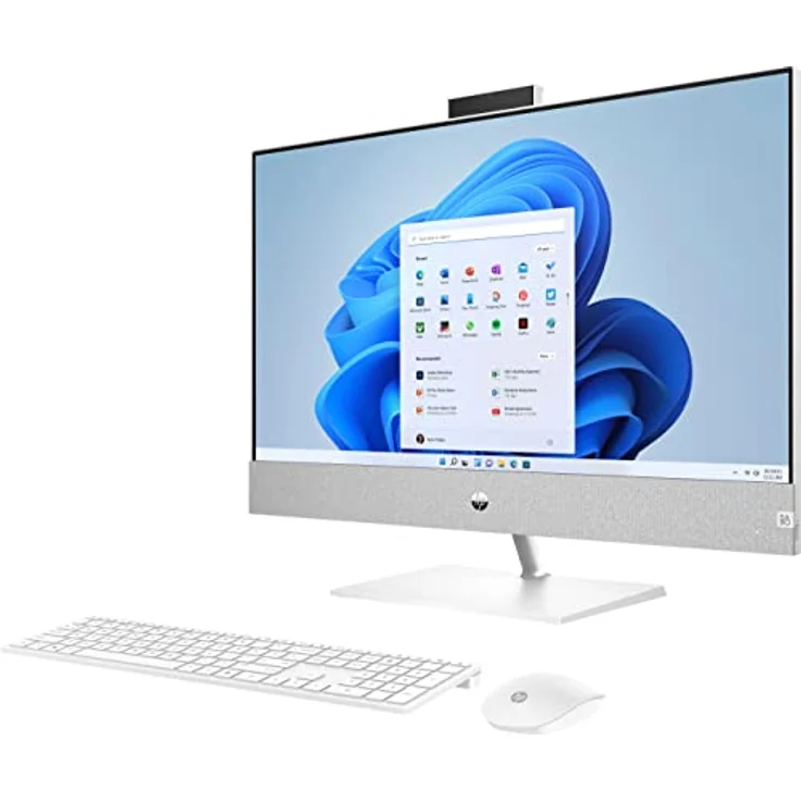 HP Pavilion 27-CA1008NG All in one PC | 27" QHD IPS Display | Intel Core i7-12700T | 16 GB DDR4 RAM | 1 TB SSD | NVIDIA GeForce RTX 3050 Ti | Windows 11 Home | QWERTZ Tastatur | weiß – Bild 2
