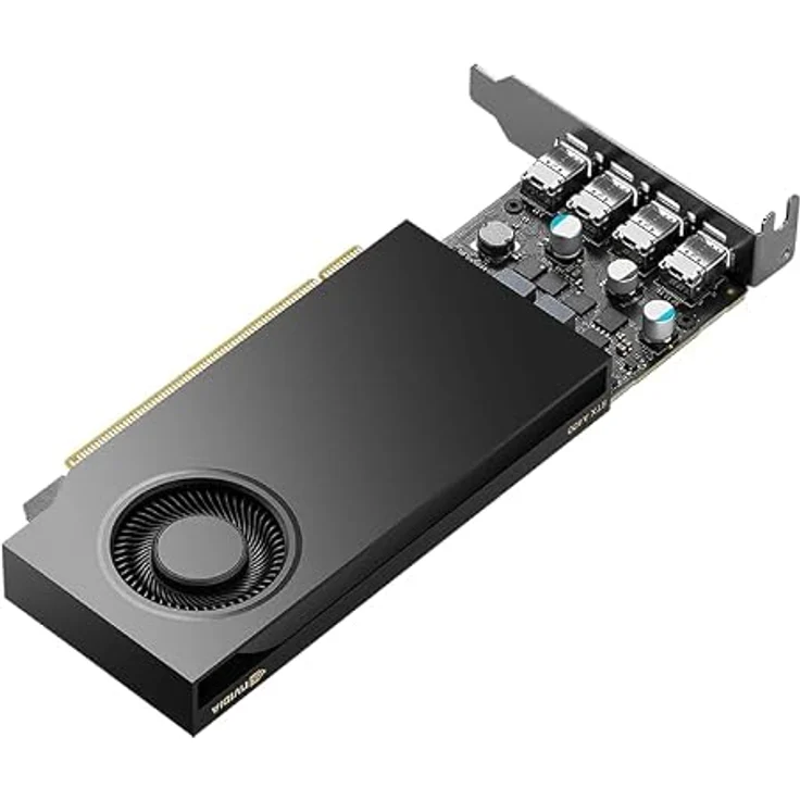 PNY NVIDIA RTX A400 Low Profile, Grafikkarte mit 4 GB GDDR6-Speicher und Unterstützung für bis zu vier Monitore – Bild 1