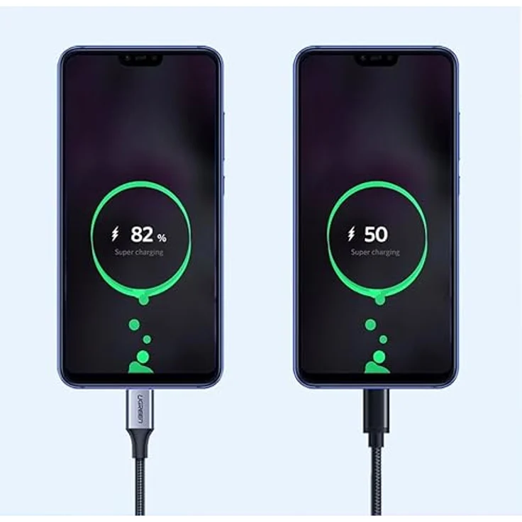 Ugreen USB-A auf USB-C Lade- und Datenkabel, 1,5m Grau, QC 3.0 Schnellladetechnologie, 3A, Modell US288 60127 – Bild 4