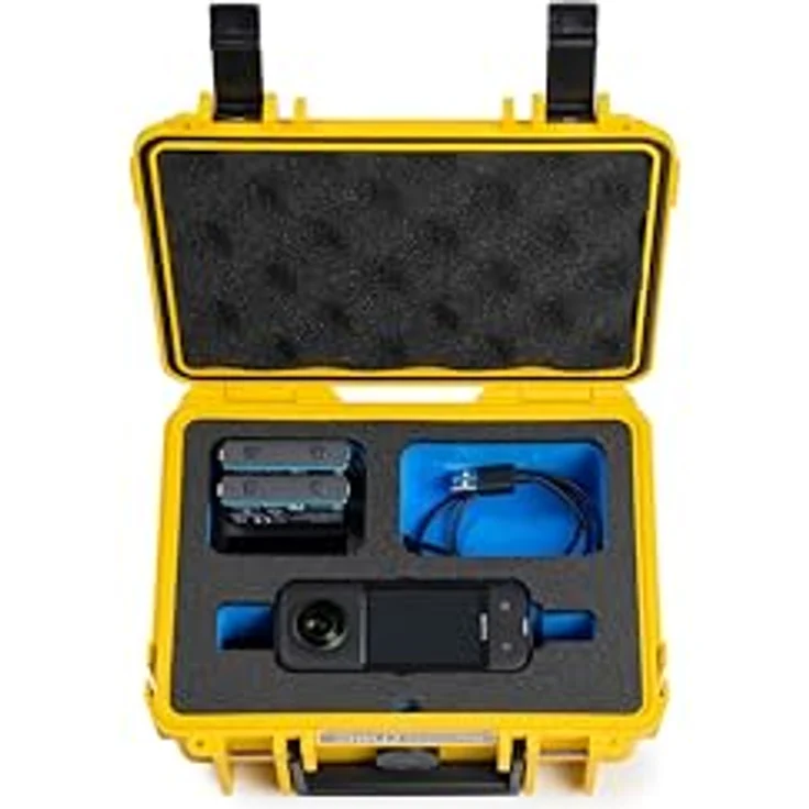 B&W International B&W action.case PP.23 gelb für Insta360 X3, Kameratasche mit 2.30 l Volumen, Gelb – Bild 4