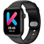Kumi Smartwatch KU3 Meta, Black (45 mm), wasserdicht IP68, Herzfrequenzmessung, Bluetooth-Konnektivität