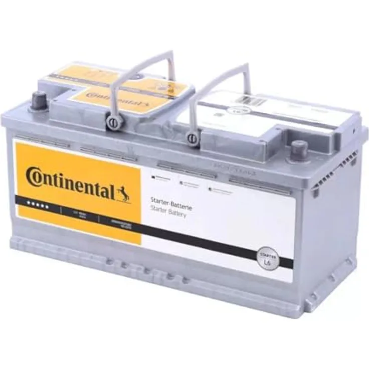 Continental 2800012027280, Starterbatterie L6, 110 Ah, 12 V, 950 A, Blei-Kalzium, B13, Maße 393x175x190 mm