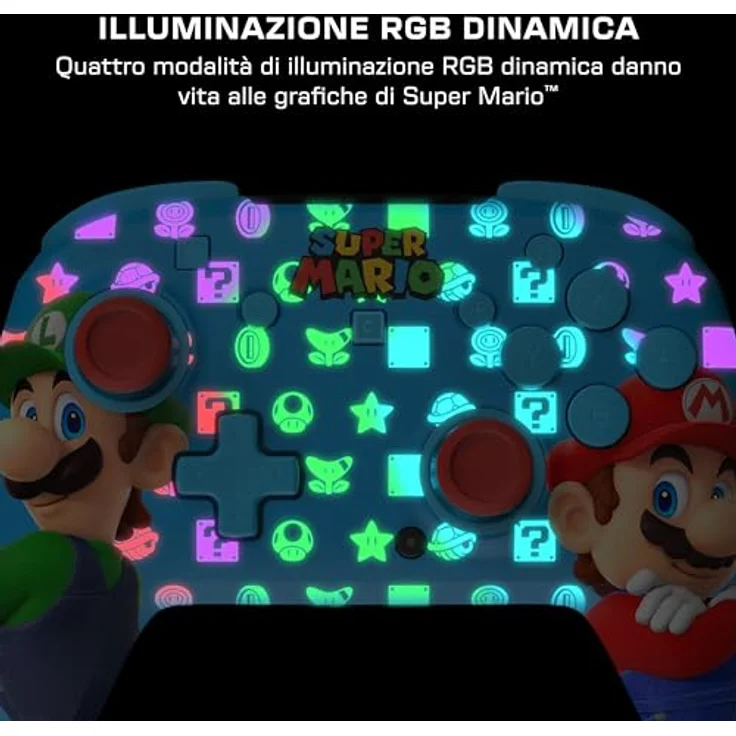 Turtle Beach Rematch-Controller: Mario und Luigi, kabellos mit TMR-Thumbsticks, anpassbare RGB-Beleuchtung, wiederaufladbarer Akku bis 40 Stunden, offiziell lizenziert für Nintendo Switch 1 und 2 – Bild 4