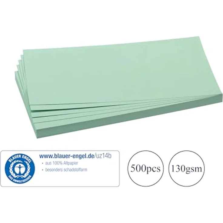 Franken Moderationskarten UMZ 1020 19, 500 Stück, Rechteck, hellgrün, 9,5 x 20,5 cm – Bild 2