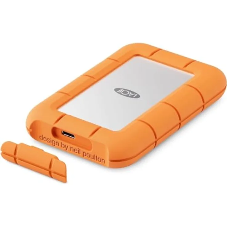 LaCie Rugged Mini SSD 1TB USB 3.2 Gen 2x2, Robuste externe Festplatte mit 2.000 MB/s Lesegeschwindigkeit, IP54-Einstufung und 1 Monat Adobe Creative Cloud-Mitgliedschaft