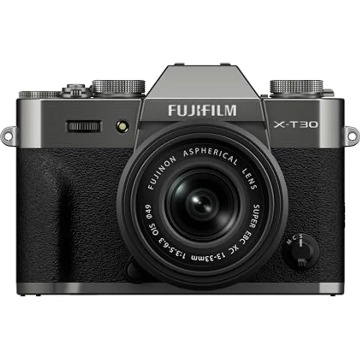 FUJIFILM X-T30 III, Systemkamera in anthrazit mit 13-33mm OIS Kit, X-Trans CMOS 4HR, 6,2K Videoaufnahme, Autofokus mit Motiverkennung