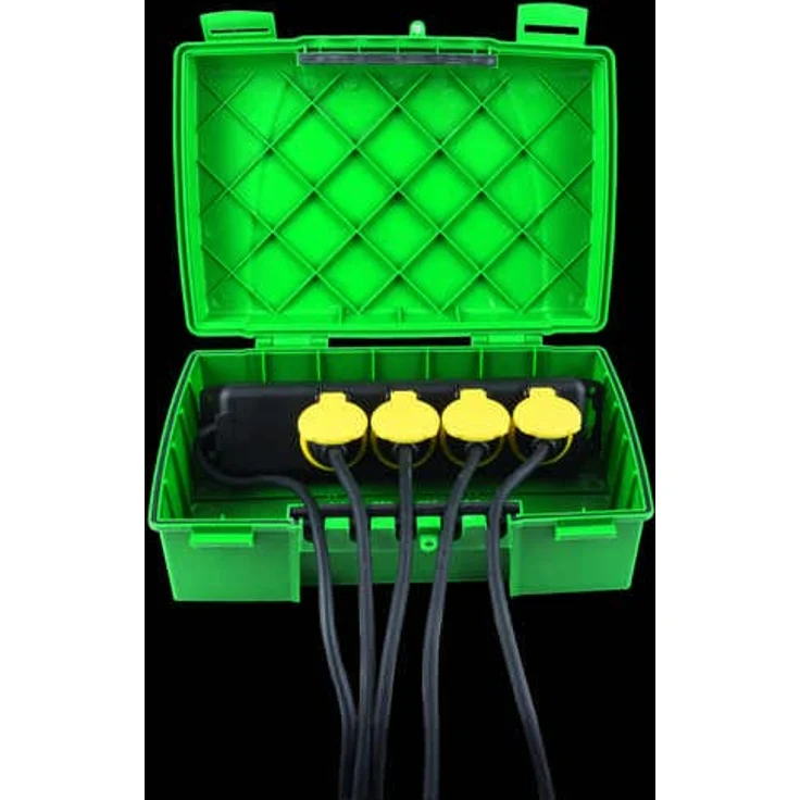 HEITRONIC Gartensteckdose Heitronic 21046, Verteilerbox grün, IP55 spritzwassergeschützt, großes Fassungsvolumen, ideal für den Außenbereich – Bild 2