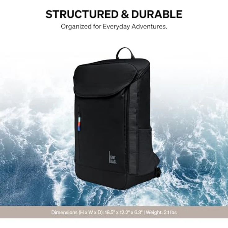 GOT BAG Rucksack Pro Pack | Reiserucksack mit 16" Laptopfach | 25L Füllvolumen Handgepäck Rucksack, recycelte Materialien – Bild 3