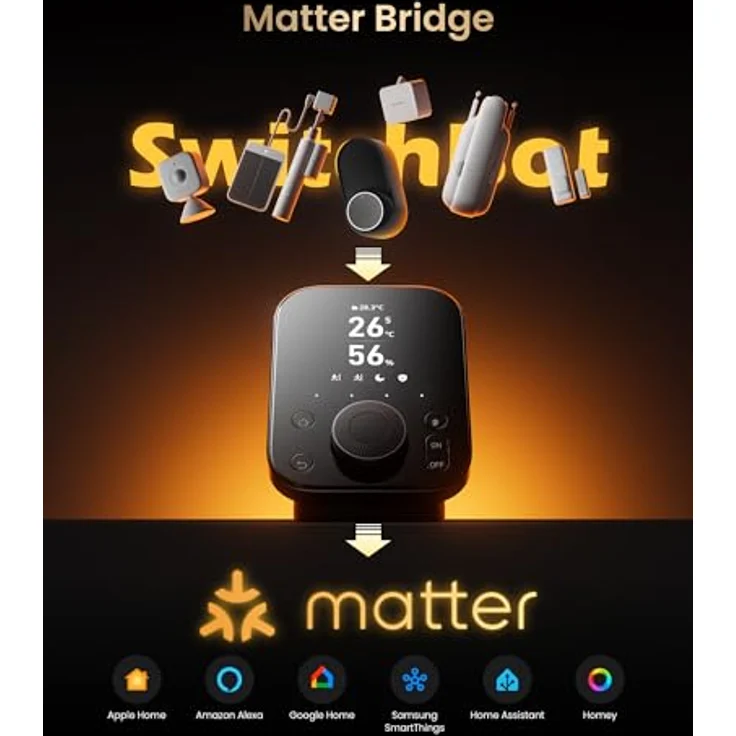 SwitchBot Hub 3, Smart Home Hub mit Matter Support, IR Bluetooth-Fernsteuerung, WLAN-Thermometer und Hygrometer, kompatibel mit Alexa, HomeKit und Google Home – Bild 3