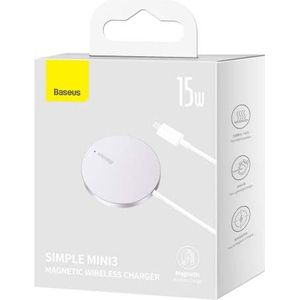 Bild für Baseus Wireless Charger Magnetic Simple Mini3, 15 W Silver (CCJJ040012)