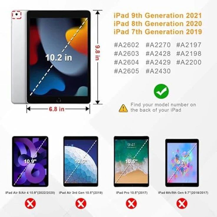 Fintie Tastatur Hülle für iPad 10.2 Zoll (9/8/ 7 Generation - 2021/2020/2019), Himmelblau - Schutzhülle mit TPU Rückschale, Pencil Halter und magnetisch Abnehmbarer Tastatur mit QWERTZ Layout – Bild 2