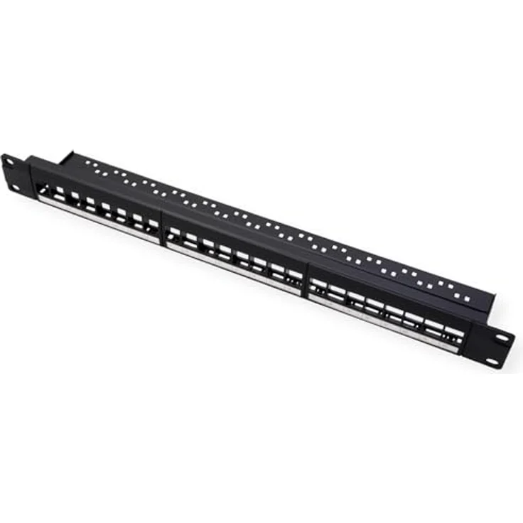 VALUE 19"-Keystone-Modulträger, 24 Ports, ungeschirmt, 1HE, dreiteilig, schwarz – Bild 2