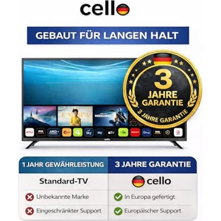 CELLO CTrav 22TZF, 22 Zoll Smart Camping LED TV mit DVD Player, Tizen OS, Triple Tuner, 12V/24V/230V Multispannung, Pitch Perfect Sound – Bild 13