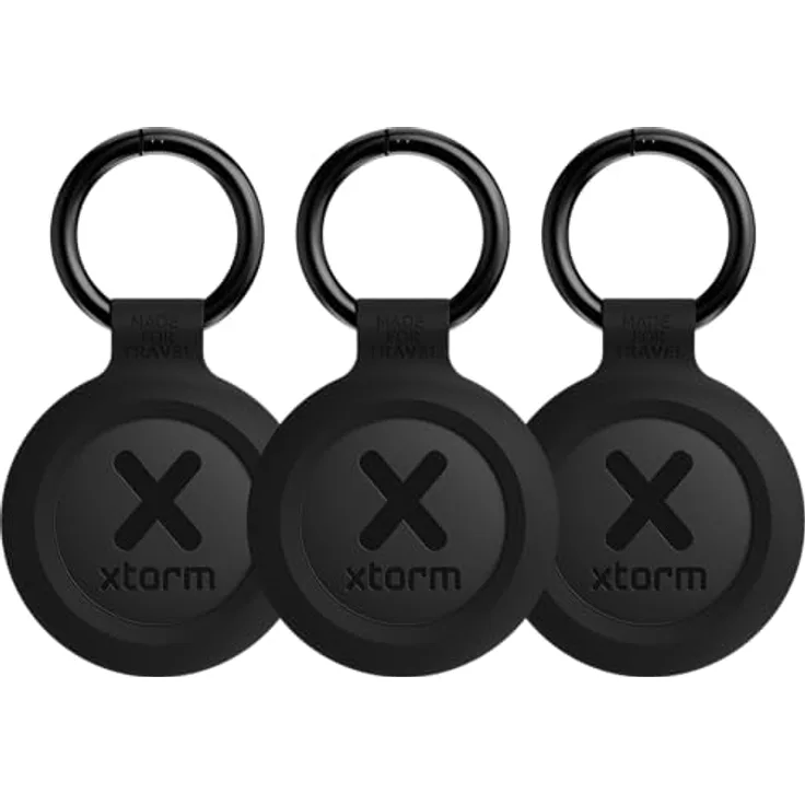Xtorm TravelTag 3er Set, IP64 Tracker für Android und iOS, wasserfest, schwarz, GRS-zertifiziert