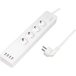 LogiLink SH0104 - Wi-Fi Smart Home Steckdosenleiste 4-Fach (4X CEE 7/3) + 4X USB-A, über App steuerbar, IP20, Tuya kompatibel, unterstützt Amazon Alexa und Google Home, 1,8m