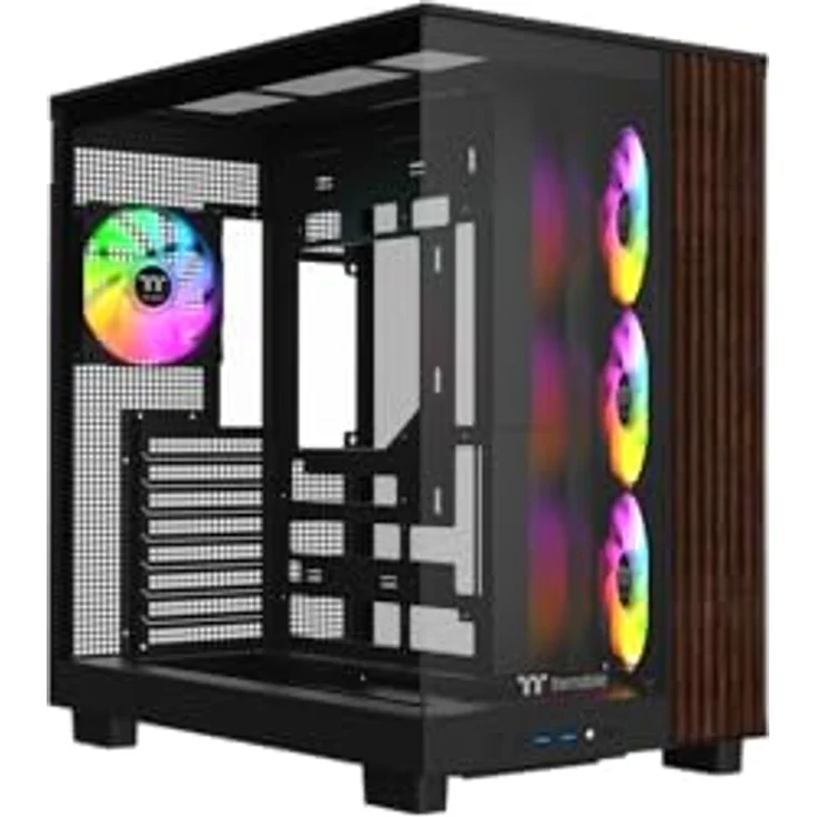 Thermaltake View 380 XL WS ARGB, Mid Tower Chassis für Mini ITX, Micro ATX und ATX Mainboards, Schwarz, mit vorinstallierten ARGB Lite Lüftern – Bild 1