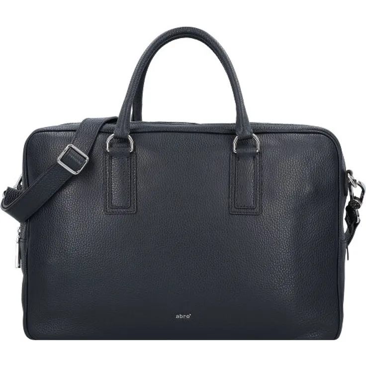 abro Adria Aktentasche, 100% Leder, 40 cm, blau, für Laptops