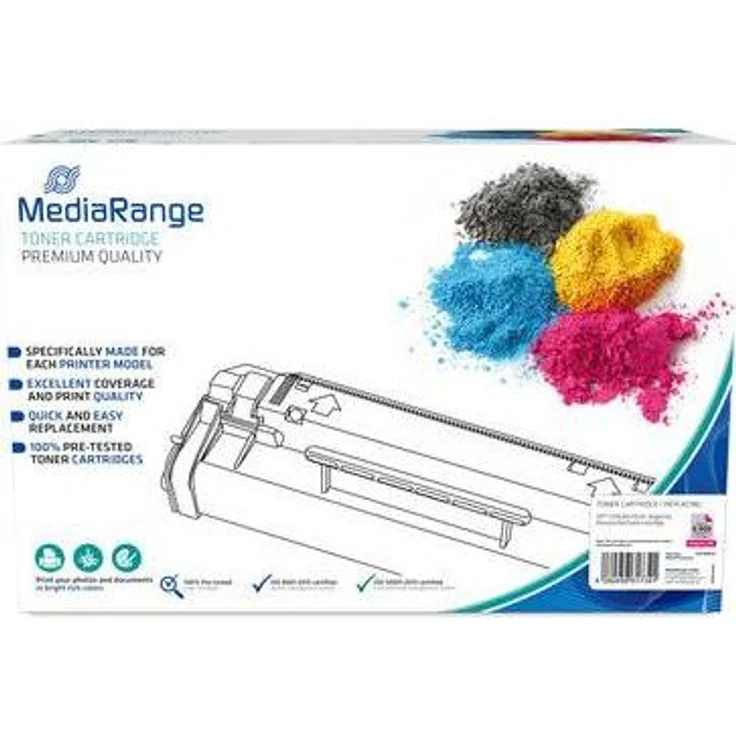 MediaRange Toner-Kassette für CE403A/507A (M), schwarz, hohe Druckqualität für Laserdrucker und Multifunktionsgeräte