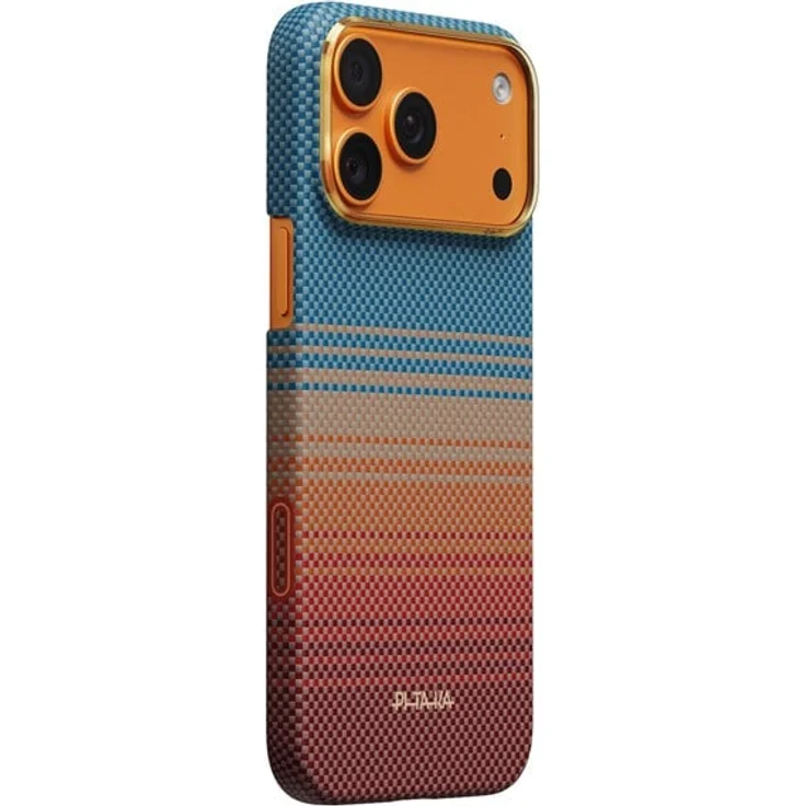 PITAKA Edge Case - California Dream Sunset 2.0 #1 - iPhone 17 Pro Max, Aramidfaser-Handyhülle mit MagSafe-Kompatibilität und schlankem Design