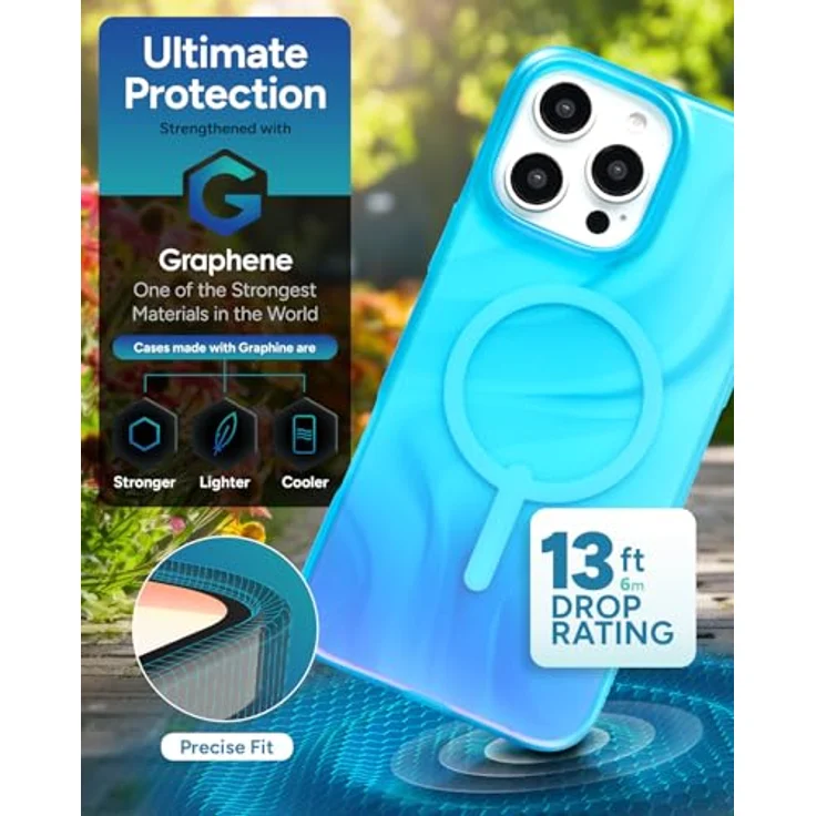 ZAGG Milan Snap Graphen-verstärkte Hülle für iPhone 16 Pro Max [6.9-Inch] Deep Aurora – Bild 5