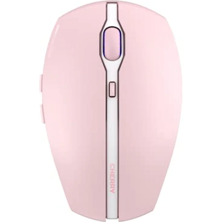 CHERRY GENTIX BT, kabellose Bluetooth Maus, Multi-Device Funktion für bis zu 3 Endgeräte, umschaltbare Auflösung (1000/2000 DPI), 7 Tasten und Scrollrad, batteriebetrieben, cherry Blossom – Bild 1