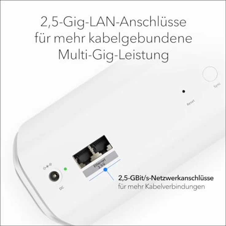 NETGEAR Orbi 770-Serie Tri-Band WiFi 7 Mesh-Zusatzsatellit (RBE770) 2,5-Gig-Internetanschluss, (bis zu 11 GBit/s) – Bild 5