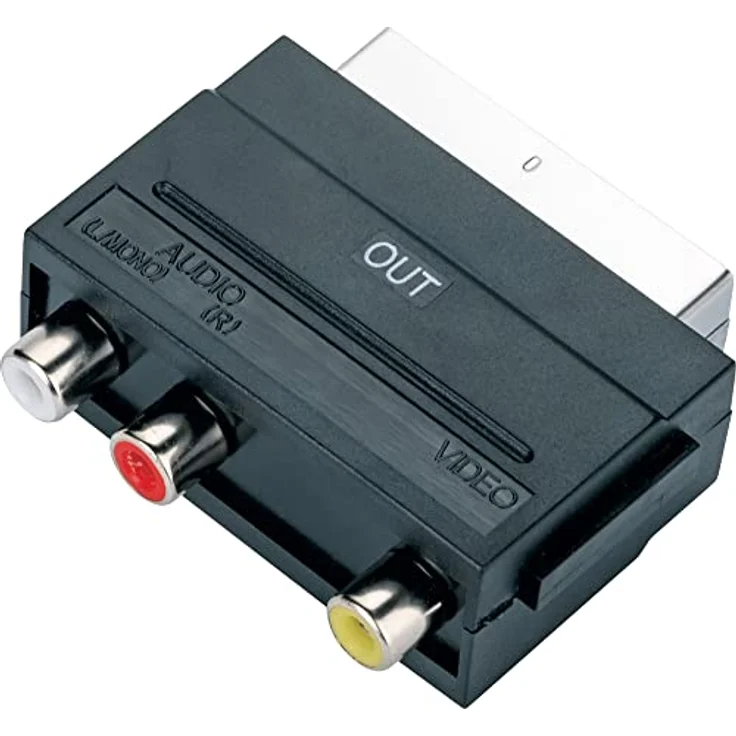 Schwaiger Video-AV-Adapter OUT, 1 x Scart-Stecker, 3 x Cinch-Kupplung für Audio-/Videoübertragung – Bild 6