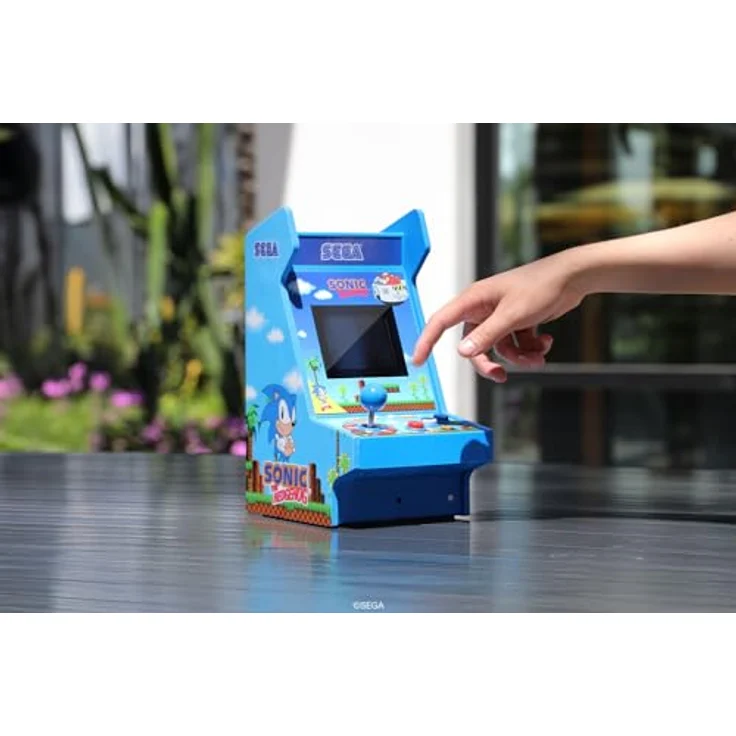 My Arcade Sonic The Hedgehog Mighty Player, Tragbare Retro-Arcade mit 3.5-inch Farbdisplay und wiederaufladbarem Akku, klassischer Holzbauweise – Bild 7
