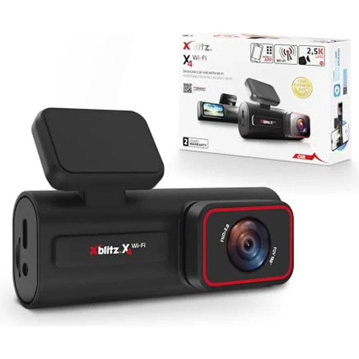 Xblitz X4 Wi-Fi Dashcam 2,5K UHD, HD Videoaufnahme mit WLAN-Funktion und Weitwinkelobjektiv, Schwarz – Bild 5