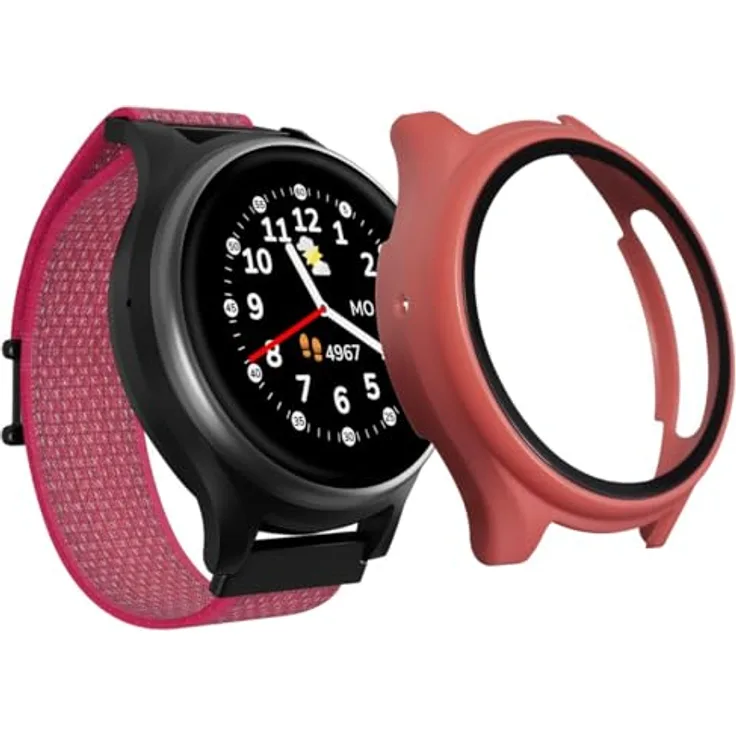 Anio Protector Case 2.0 für Anio 6, robuste Schutzhülle aus hochgradigem Kunststoff, in Hibiskus, Blau, Schwarz und Transparent