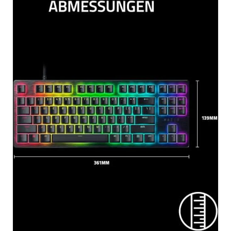 Razer Huntsman V3 HE Magnetic TKL, Gaming-Tastatur mit Hall-Effect-Switches, USB-C, Chroma RGB, N-Key-Rollover – Bild 15