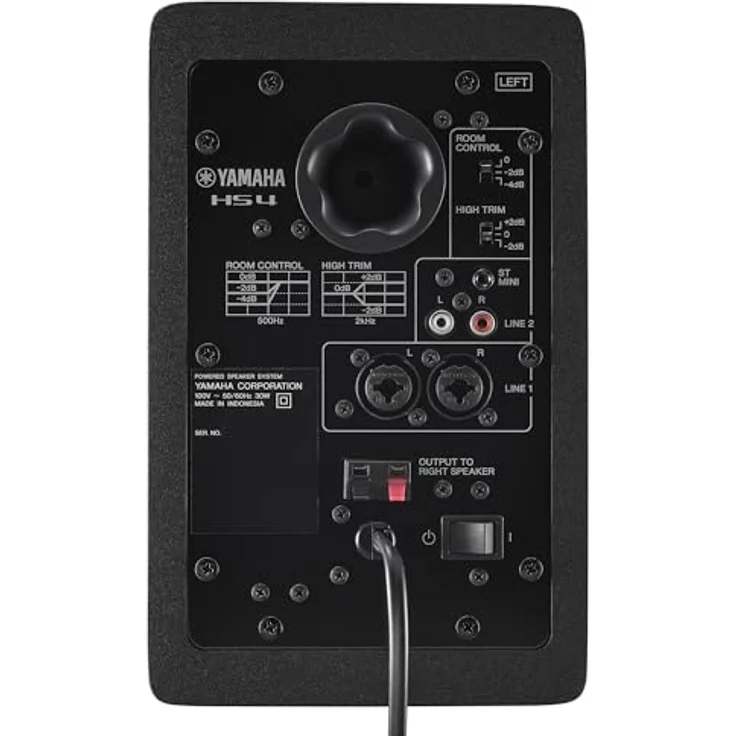Yamaha HS4, 2-Wege Aktivlautsprecher Paar, Bassreflex 4.5", 52W, flacher Frequenzgang, Raumsteuerung, schwarz – Bild 3