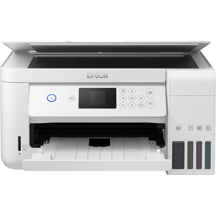 Epson EcoTank ET-2756 (3-in-1) Multifunktionsdrucker - (Tintenstrahl) Farbe, Druckgeschwindigkeit: 10,5 s/w, 5 Farbe, Auflösung: 5760 x 1440, WLAN, Mobile Print, AirPrint (C11CG22403) – Bild 3