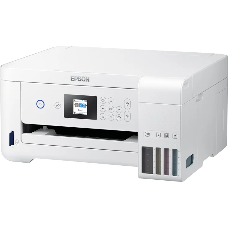 Epson EcoTank ET-2756 (3-in-1) Multifunktionsdrucker - (Tintenstrahl) Farbe, Druckgeschwindigkeit: 10,5 s/w, 5 Farbe, Auflösung: 5760 x 1440, WLAN, Mobile Print, AirPrint (C11CG22403) – Bild 4