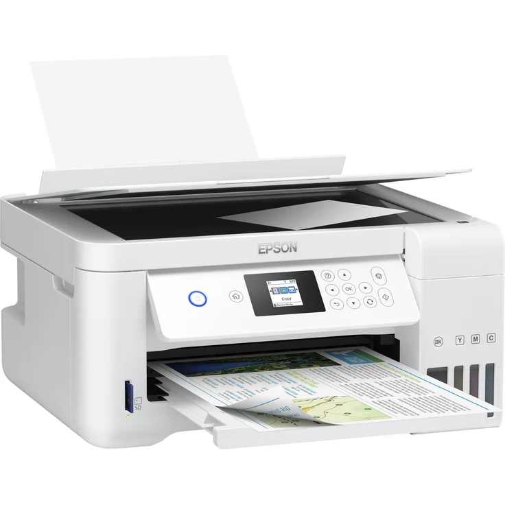 Epson EcoTank ET-2756 (3-in-1) Multifunktionsdrucker - (Tintenstrahl) Farbe, Druckgeschwindigkeit: 10,5 s/w, 5 Farbe, Auflösung: 5760 x 1440, WLAN, Mobile Print, AirPrint (C11CG22403) – Bild 5