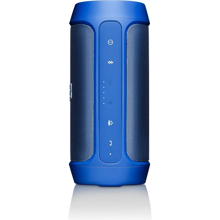 JBL Charge 2 Wireless Bluetooth Stereo-Lautsprecher (Drahtloser, mit Aufladbarer Batterie, Integrierter Freisprecheinrichtung, 3,5 Stereoeingang, Kompatibel mit Apple iOS/Android Geräten) blau – Bild 4