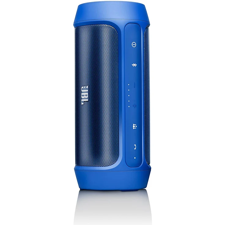 JBL Charge 2 Wireless Bluetooth Stereo-Lautsprecher (Drahtloser, mit Aufladbarer Batterie, Integrierter Freisprecheinrichtung, 3,5 Stereoeingang, Kompatibel mit Apple iOS/Android Geräten) blau – Bild 5